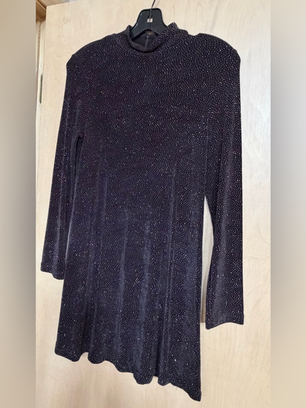 Miss Ashlee XS petite black sparkle party dress